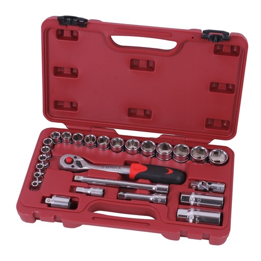 Socket wrench set 3/8" 24 pieces professional Valkenpower